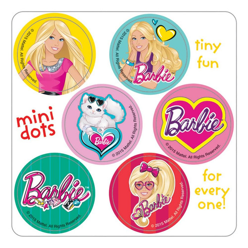 Barbie Mini Dot Pegaters - Favores De Suministros Para Fiest
