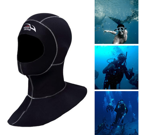 Imagen 3 de 12 de Gorro De Buceo Costura Blanca L