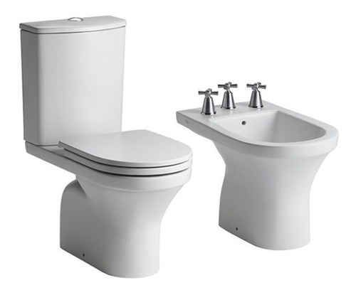 Combo Ferrum Varese Inodoro, Depósito Dual, Bidet Y Tapa