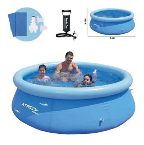 Piscina Inflável 2500l Es304 Atrio + Bomba 19257