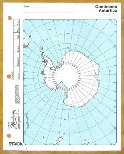 Mapas Rivadavia N°3 Block X40 Antartida Politico