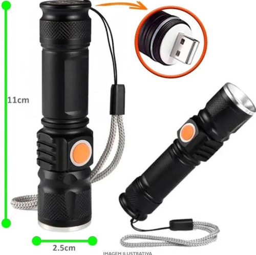 Lanterna Ultravioleta Led Potente Luz Negra Para Notas Falsa Cor da lanterna Preto