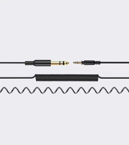 Cable Para Auriculares Fusion A70, De 6,35mm A 3.5mm/negro