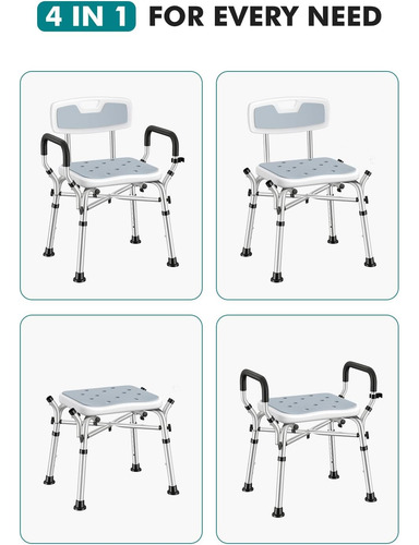Silla De Ducha Vfauosit Para Ancianos Y Discapacitados 550 L