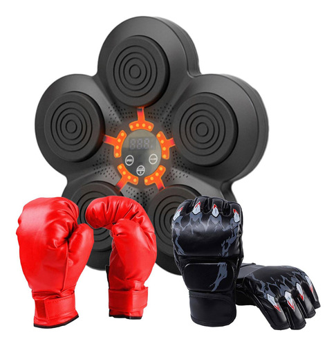 Máquina De Boxeo Musical Con Guantes Karate Rgb Light-sand 