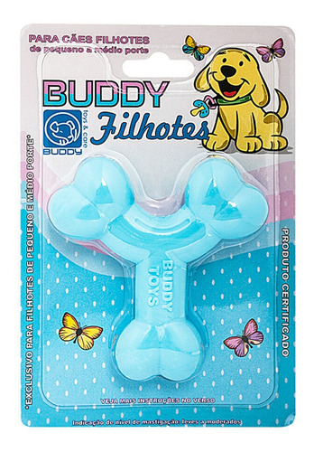 Mordedor Buddy Toys Ossinho Azul Filhotes