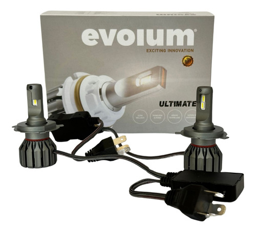 Kit De Focos Led Ultimate 15000 Lm H4 Plateado Blanco Neutro