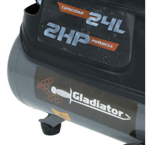Compresor De Aire 1500w 2hp 24 Lts Portatil Electrico 8bar