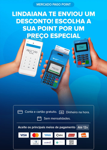 Imagem 1 de 1 de Máquina Point Mercado Pago