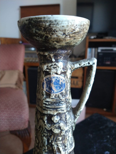 Antigua Botella Candelabro Brandy Hanappier Aldo Londi Franc (Usado)