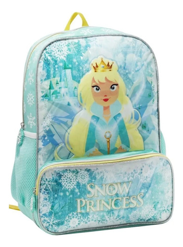 Mochila Princesas 16 Pulgadas Espalda Ls&d Agua Liso