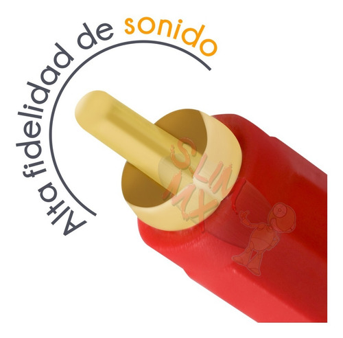 Imagen 5 de 10 de Cable Auxiliar De Audio 3.5 M A 2rca 20 Metros Estereo Aux