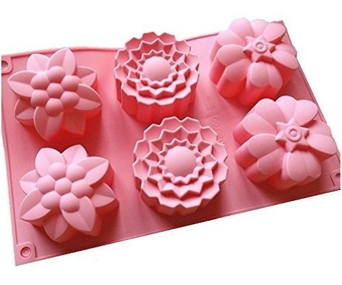 Moldes Flores Rosas Silicona Postres Chocolatería Jabones 