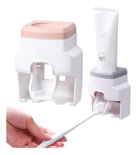 Dispensador Automático Pasta Dental Y Porta Cepillo 