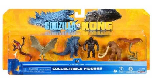 Godzilla Vs Kong Multiverse Set De 6 Personajes 6cm Original