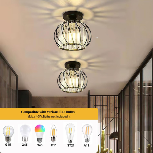 Asmymhd Candeliers Mini Luces De Techo De Cristal Accesorios