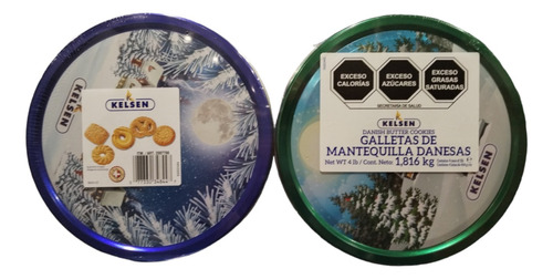Galletas Danesas De Mantequilla Kelsen 4 Latas De 454g