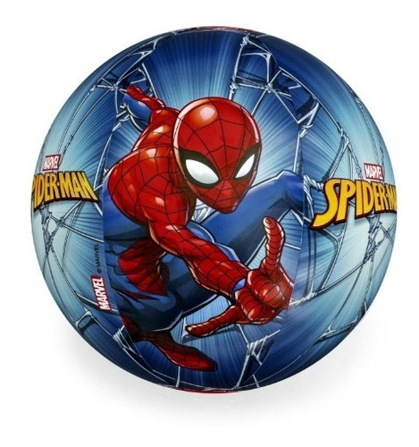 Imagen 1 de 10 de Bestway Pelota Inflable Spider-man 98002 Hombre Araña 51 Cm