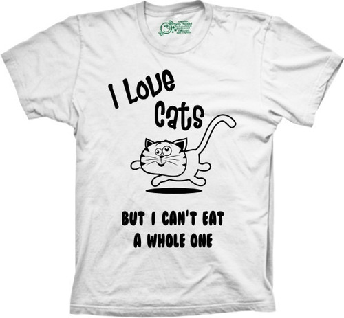 Camiseta Plus Size Engraçada - I Love Cats