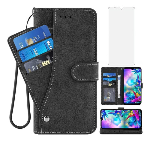 Funda Para LG G8x Thinq V50s Thin Q Soporte Tarjeta + Vid...