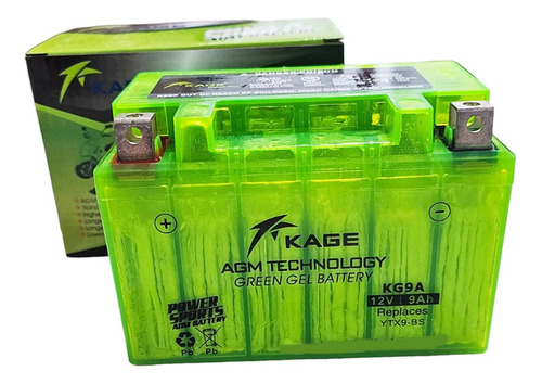 Bateria Gel Kage Ytx9-bs Rouser Ns Ktm Duke 200 Jm Motos