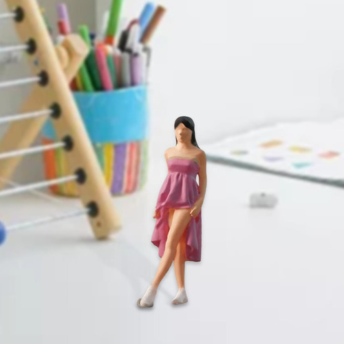 Accesorios De Fotos De Figuras Diorama Para Falda Larga Roja