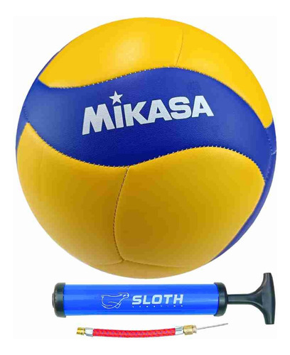 Bola De Vôlei Quadra Mikasa Microfibra V370w + Bomba De Ar