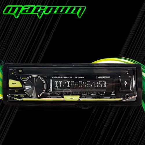 Autoestéreo Digital 1 Din Magnum Md-x360bt Mp3 Bt Usb