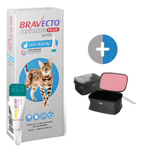 Bravecto Plus Gatos Antipulgas De 2,8 A 6,25 Kg Mais Brinde