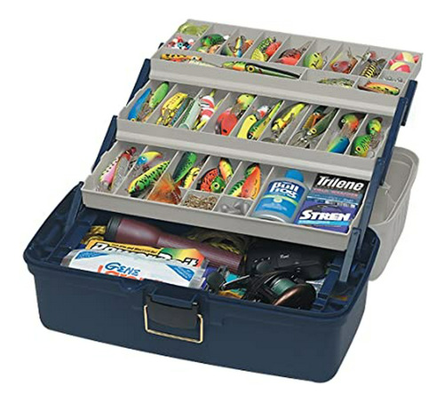 Caja De Pesca Grande 3 Bandejas, Almacenamiento Premium, Mul