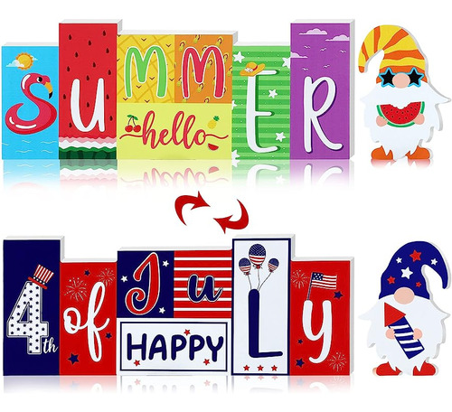 Decoracion Mesa Reversible Verano Con Texto En Ingles Summer