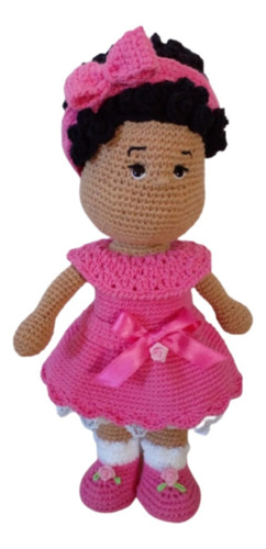 Amigurumi Muñeca De Apego Negrita Hecho A Mano