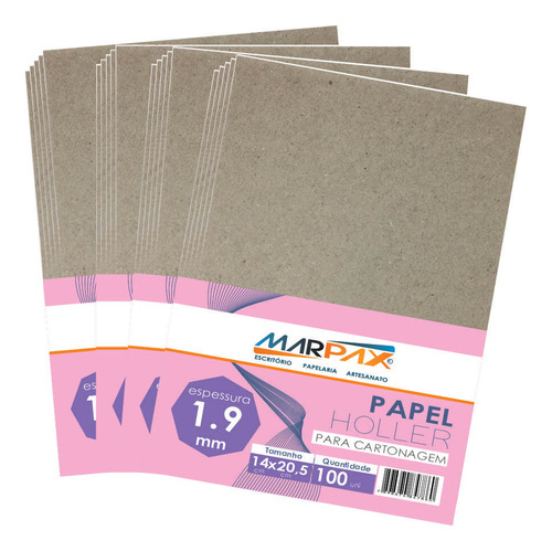 Papel Holler Para Cartonagem Marpax 1,9mm 14x20,5cm 100un