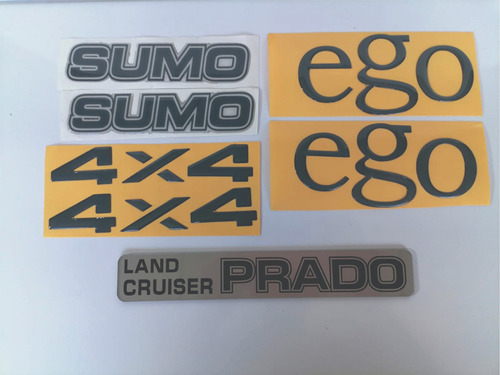 Toyota Prado Ego Sumo Calcomanias Resinadas Kit X 7 Unidades