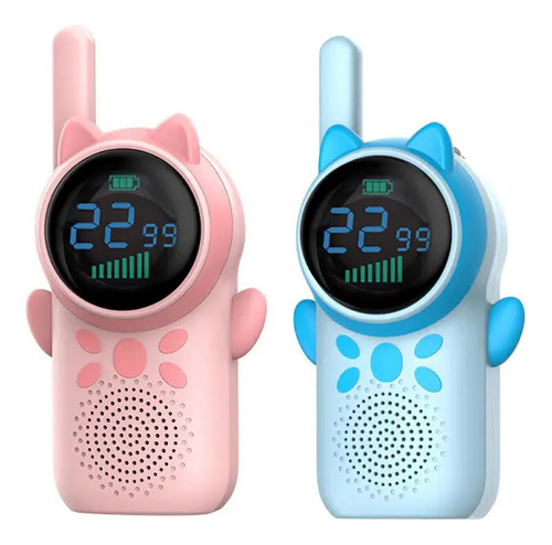 Handy Larga Distancia 3km Walkie Talkie Niños Infantil Color Rosa Y Celeste