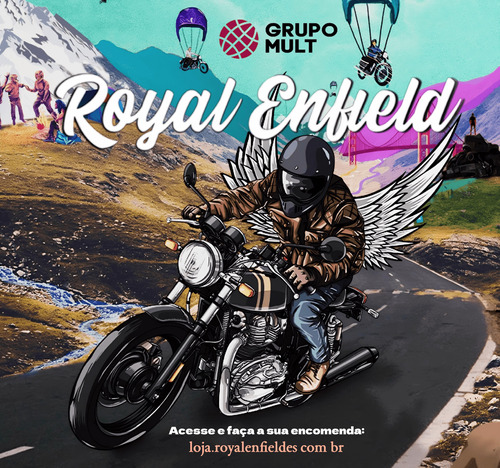 Luva Moto Couro Original Royal Enfield Militar