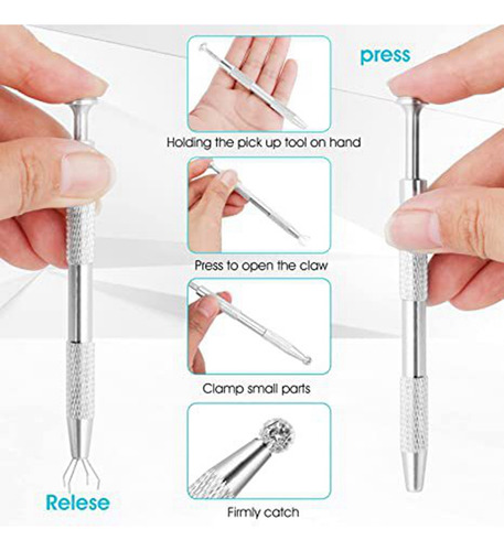 Pinzas De Joyería De Diamante De 3 Piezas Con Ranura, Tambié