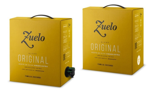 Aceite Oliva Extra Virgen Zuelo 5 Litros Zuccardi 2 Unidades