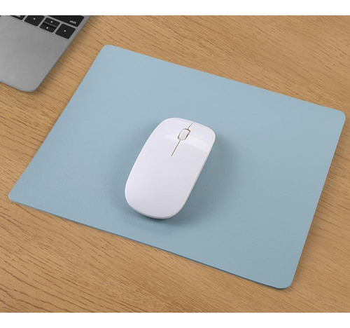 2 Almofada De Mesa, Couro Pu Desk Mouse Pad, Durável Azul