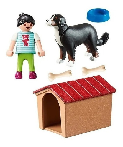 Imagen 2 de 5 de Playmobil Linea Granja - Nena Con Perro - 70136