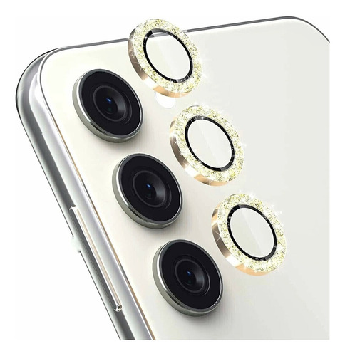 Protector Lente Cámara Strass Para Samsung A16 Dorado Strass
