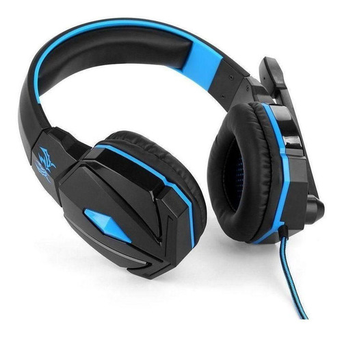 Imagen 3 de 3 de Audífonos gamer Kotion Each G4000 negro y azul