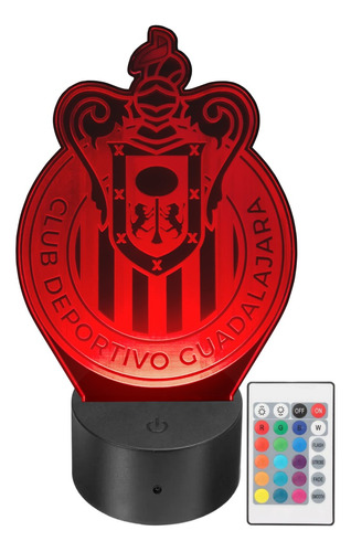 Lámpara Led Escudo Chivas Fútbol Acrílico Rgb Personalizada