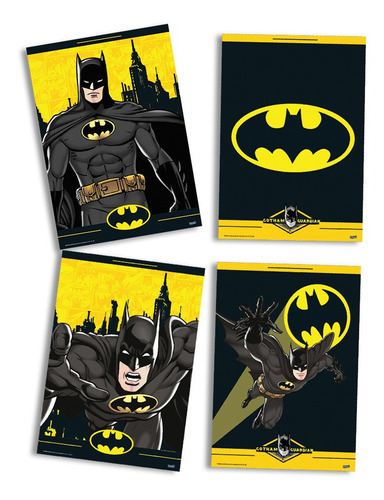 Quadro Decorativo Festa Batman- 04 Unid - Festcolor