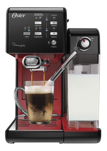 Cafetera Automática Primalatte -19 Bares Negro Y Rojo 110V