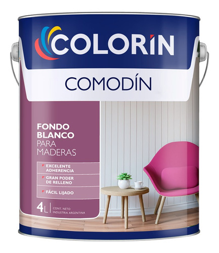 Fondo Blanco Colorin X 1 Litro Para Madera 