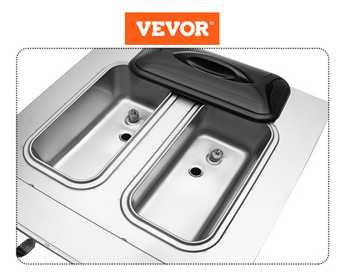 Vevor Máquina De Granizados De Bebida Comercial 2x8 L1800w