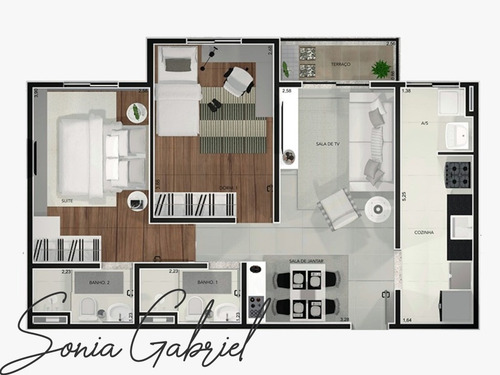 Imagem 2 de 18 de Apartamento À Venda Na Planta, Com 60,54 M² Em Vinhedo, São Paulo. - Ap00090 - 71059780