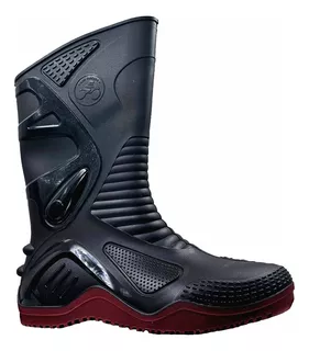 Botas Para Lluvia Plastico Hombre Antiderrapante Hule Biker