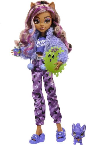 Monster High Muñeca Clawdeen Wolf Creepover Party Set Con .